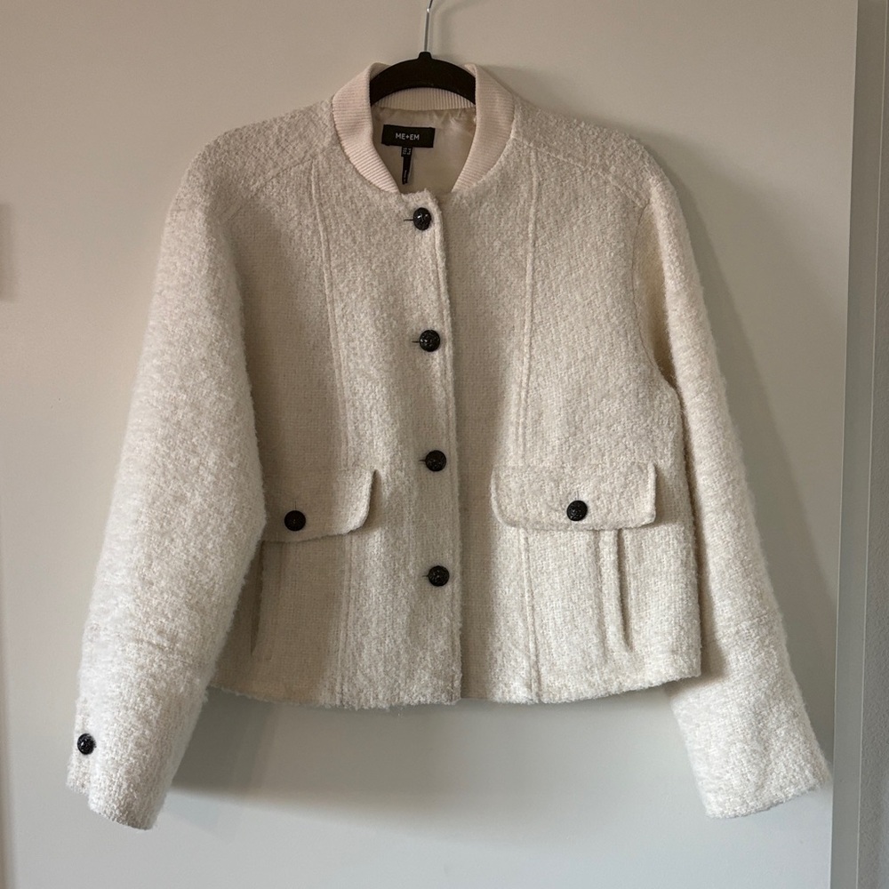 ME+EM Cream Boucle'Swing Jacket - Picture 7 of 12